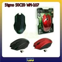 ราคา Signo เมาส์ไร้สาย รุ่น SOCIO WM-107BLK Wireless Optical Mouse 2.4G (ประกัน 1 ปี พร้อมกล่อง ) (3943910425)