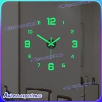 ราคา นาฬิกากระจก 3 มิติ DIY นาฬิกาติดผนังขนาดใหญ่ 40 ซม. ศิลปะสมัยใหม่ DIY นาฬิกาติดผนังดิจิตอลสำหรับห้องนั่งเล่น ดีไซน์หรูหราสง่างาม (48301974624)