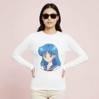ราคา Mizuno Sailor Mercury เสื้อยืดแขนยาวระดับพรีเมียมผ้าฝ้ายสําหรับทั้งชายและหญิง (54051713434)