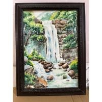 ราคา ภาพวาดวิวธรรมชาติ ภาพน้ำตก ภาพวิวทะเล ภาพวาดสีน้ำ ขนาดA3/29.7x42cm พร้อมกระจก แขวนได้ตั้งได้ แข็งแรงสวยงาม (49151102652)