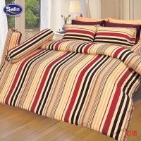 ราคา [ลดแรง] Satin ผ้าปูที่นอน 5 ฟุต 5 ชิ้น (ไม่รวมผ้านวม) ลาย D18 (1608236324)