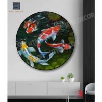ราคา ภาพวาดฮวงจุ้ยปลาคาร์ฟ, ภาพวาดตกแต่งผนังห้องนั่งเล่น, คาเฟ่, ร้านอาหาร, โรงแรม, รีสอร์ท (40970851849)