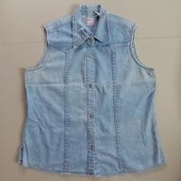 ราคา Levi's Shirt Jeans Lady sz.XL เชื้ตยีนส์แขนกุดมือสองสภาพดีมาก (24813020731)