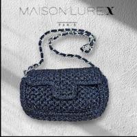 ราคา BRAND :maison lurex Handbag to wear over the shoulder, hand crocheted in Italy with Lurex® yarns. (41418052438)