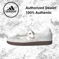 ราคา （ของแท้ 100 %） adidas originals Samba OG gazelle Jane JR4482 สีชมพู/ขาว (27039590501)