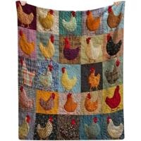 ราคา ผ้าห่มลายสก๊อตน่ารัก ดีไซน์วินเทจไก่วิงเวียน โคซี่สำหรับบ้านหรือนอน (ขนาด 60x80 นิ้ว) (40125621011)