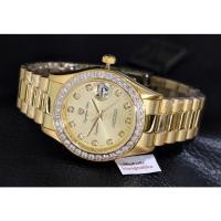 ราคา นาฬิกาผู้ชาย OP Olympia star sapphire Quartz รุ่น 893271 DK (สีทอง) (28512130646)