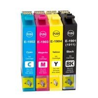 ราคา [สต็อกประเทศไทย] 4 pack 190XL (T1901-1904) compatible ink cartridges for EPSON WF-2528 WF2528 WF2538 WF2548 printer (3005936575)