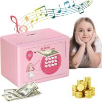ราคา กระปุกออมสินกระปุกออมสินเงินสําหรับเด็กกระปุกออมสินอิเล็กทรอนิกส์พร้อมรหัสผ่านของเล่นเด็กผู้ชายอายุ 8-12 ของขวัญสําหรับเด็ก (สีชมพู) (55600015133)