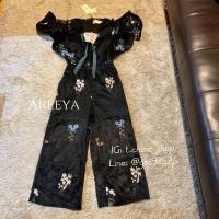 ราคา จั้มสูทขายาว จั้มสูทลูกไม้สีดำ ชุดสีดำ จั้มสูทสีดำงานป้ายAreeya-S (18744497834)