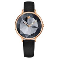 ราคา นาฬิกา Swarovski แท้ 100% Crystal Lake Watch Leather strap, Black, Rose-gold tone PVD (9356683107)