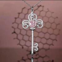 ราคา วีเจพี01 - เพชรสีเหลืองเพชรเต็มฝังล็อคสีพลอยสร้อยคอเพชรระดับไฮเอนด์ (41824752782)