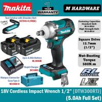 ราคา MAKITA ประแจผลกระทบไร้สาย 18V 12.7 mm (1/2") DTW300RTJ / DTW300Z / DTW300 (ไร้แปรงถ่าน) (44326963805)