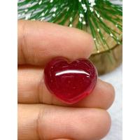 ราคา GSH00166 พลอยทับทิมแท้ เนื้อแก้ว แดงโอเล่ รูปหัวใจเนื้อสวย 29.40 กะรัต (8813624746)