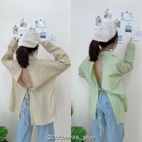 ราคา Dudeemink_shop✨เสื้อเชิ้ตแขนยาวกระดุมหน้า ผ้าฝ้ายผ่าหลัง เชิ้ตผ่าหลัง เสื้อเชิ้ตแขนยาวผู้หญิงผ่าหลัง -WQ1701- (20935161785)