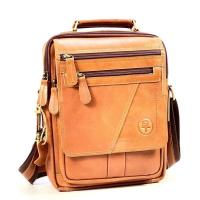 ราคา Chinatown leather กระเป๋าสะพายหนังแท้หูจับซิปยื่นฝาหน้าสีน้ำตาลแทนipad2-3 (3762885309)