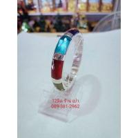 ราคา กำไลเงินแท้พลอยนพเก้า 12 มิล (23804565187)