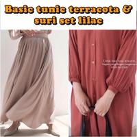 ราคา Basic Terracotta Tunic Tunic Tunic Suri Set Lilac and Roe uniqlo sand โดย hijabnueta Yearendsale (3081879359)