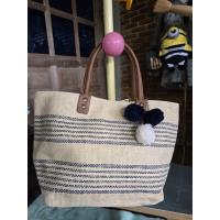 ราคา กระเป๋าสาน หูหนังpu งานญี่ปุ่น มือสอง (40306413057)