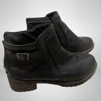 ราคา บูทหนัง ข้อสั้น สีดำ black boot (27722107480)