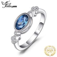 ราคา JewelryPalace ธรรมชาติรูปไข่ London Blue Topaz แหวนเงินแท้ 925 สําหรับผู้หญิงงบอัญมณีเครื่องประดับครบรอบ (43215595285)