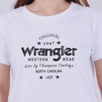 ราคา WRANGLER T-shirt เสื้อยืดแขนสั้นผู้หญิง คอลเลคชั่น S-5xl ทรง Regular เสื้อยืดผู้หญิง สีขาว (41351547084)