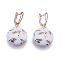 ราคา 2025 New Fashion White Black Enamel Drip Oil Square Oval Dangle Earrings Women Indian Statement Metal Vintage Earring Je (42275683991)