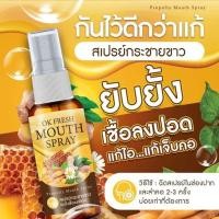 ราคา สเปรย์กระชายขาวน้ำผึ้ง สเปร์พ่นแก้ไอ แก้เจ็บคอ OK FRESH MOUTH SPRAY (8589165475)