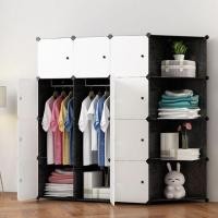 ราคา ตู้เสื้อผ้าพลาสติกdiy มีชั้นเข้ามุม (295387420)
