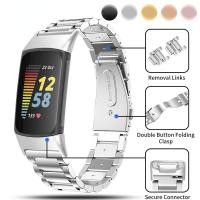 ราคา ใหม่ สายนาฬิกาข้อมือสเตนเลส แบบเปลี่ยน สําหรับ Fitbit Charge6 5 Fitbit Charge5 2021 (22660135201)