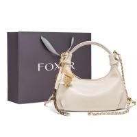 ราคา FOXER กระเป๋าถือหนังแท้ กระเป๋าสะพายไหล่สำหรับผู้หญิง กระเป๋าสะพายข้างสายโซ่สุดเก๋ (48301319991)