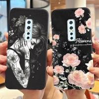 ราคา กรณีสีดําสําหรับ Vivo V17 Pro 1909 1910 ฝาครอบดอกไม้น่ารัก Tattooed สาวการ์ตูนเคสโทรศัพท์ Vivo_1909 1910 V17Pro ซิลิโคนนุ่ม TPU กรณี (24495202131)