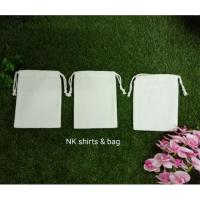 ราคา ถุงผ้าเปล่า6x8นิ้ว ถุงผ้าดิบ หูรูด ราคาส่ง (2277356568)