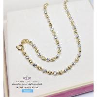 ราคา สร้อยคอเงินแท้ 92.5% ชุบ 2 กษัตริย์ ลายรีตัดลาย TH0306 สร้อยเงินเลี่ยมทอง ตัวเรือนเงินแท้ ยาว 16"-20"(สร้อยงานอิตาลี) (6633643329)