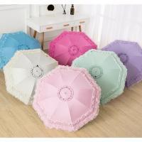 ราคา ร่ม UV ร่มพับ 3 ตอน มีระบายลูกไม้ สวย ทน ถูก กันฝน กันแดด (พร้อมส่ง) (2304931079)