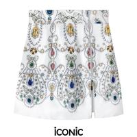 ราคา iCONiC DIVINE SKIRT #5898 กระโปรง พิมพ์ลาย อัญมณี แต่งซิป (26835234360)