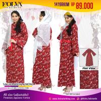 ราคา MERAH FOLVA ชุดกิโมโนยาว ผ้าฝ้ายญี่ปุ่น 1419RKIM สีแดง ทุกขนาด (25295686520)