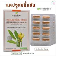 ราคา อ้วยอัน ยาแคปซูลขมิ้นชัน บรรเทาอาการท้องอืด ท้องเฟ้อ อ้วยอันโอสถ / Kamin-Chan OUAY-UN 1 กล่อง 30 แคปซูล ราคา 60 บาท (25852183652)