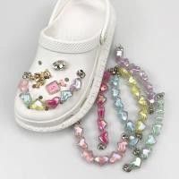 ราคา Jibits crors Chain Pearlescent Love ลูกปัดรองเท้าตกแต่งขนาดเล็กสด Jibbits Charms Pin สําหรับสาวรองเท้าแตะอุปกรณ์เสริม design Pins (15565030252)