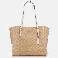 ราคา ❤️ (ผ่อน 0%) ของแท้!! พร้อมส่งในไทย!! Coach Mollie Tote In Signature Canvas ลาย C สีขาว❤️ (21049489985)