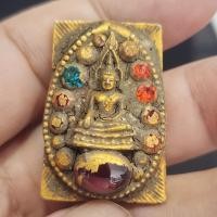 ราคา พระซุ้มกอหลังพระพุทธชินราชเนื้อชินทอง ติดเม็ดพระธาตุ กรุดอยไซ (41808813282)