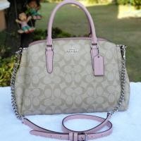 ราคา COACH F29683: SAGE CARRYALL IN SIGNATURE CANVAS (PINK)ถังใหญ่ (4732132845)