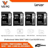 ราคา Lexar Professional 1066x 64GB / 128GB / 256GB / 512GB SDXC R160/W120 MB/s UHS-I Card SILVER Series (29775962701)