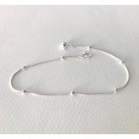 ราคา สร้อยข้อเท้าลายกระดูกงูคั่นเม็ดเงินแท้925 เครื่องประดับเงินแท้ (26828271989)