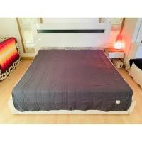 ราคา ผ้าห่ม ขนาด 5.5-6ฟุต สีดำเย็บลายลอนหลังขนแกะ ยี่ห้อ Bonedeco (สภาพใหม่) มือสองสภาพดี สินค้าญี่ปุ่น-เกาหลีแท้ (21372627729)