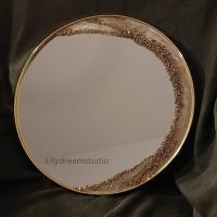 ราคา กระจกติดผนังเรซิ่น Art D 40 ซม. กระจกติดผนังทรงกลมสีทอง (24737760516)