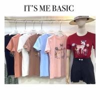 ราคา เสื้อยืด กวาง งานป้าย IT'S ME BASIC (4400482799)