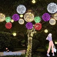 ราคา BELLEZAR โคมไฟแขวน, ไฟ LED 20 ซม., สายไฟนางฟ้า LED, ลูกบอลหวายหลากสีกลางแจ้ง (41377157310)