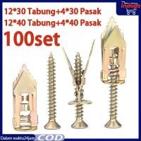 ราคา ตะปูขยายพิเศษ 100 ชุดสําหรับบอร์ดยิปซั่ม - เพิ่มพลังโดยไม่ต้องเจาะรูด้วยตะปูประเภท 12x30, 12x40 มม (51151204028)