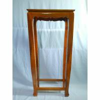 ราคา โต๊ะบูชาพระขนาด 8×16×35 นิ้ว สีเหลืองลายไม้ ขาสิงห์ ขนาด 2 นิ้ว งานสั่งทำ (4479499647)